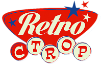 logo rouge, étoile bleue enseigne USA "Retro c trop"