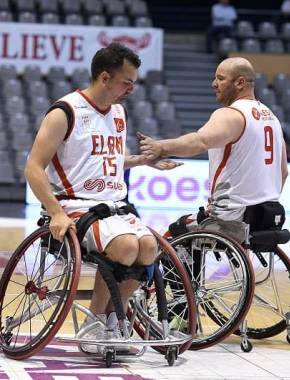 Joueurs basket fauteuil de l'Elan Chalon