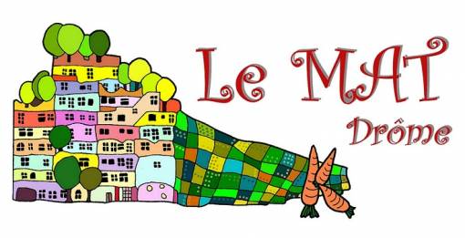 Le Mat Drome, logo maisons et champs colorés
