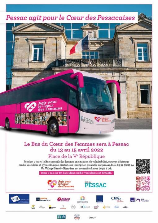 Affiche Bus du coeur 2022 - ville de Pessac (33)