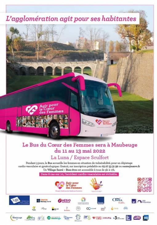 Affiche Bus du cœur 2022 - ville de Maubeuge (59)