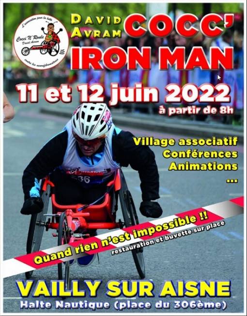 Affiche iron man association cocci n'roule David Avram fauteuil