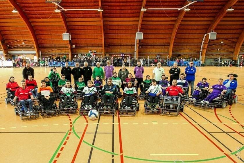 Tournoi international 2020 Foot fauteuil, équipe ASSE Coeur Vert