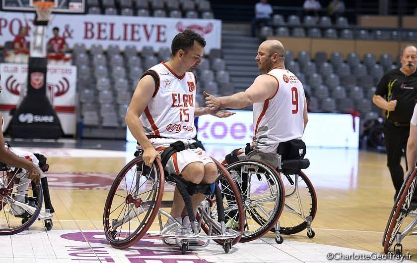 Joueurs basket fauteuil de l'Elan Chalon