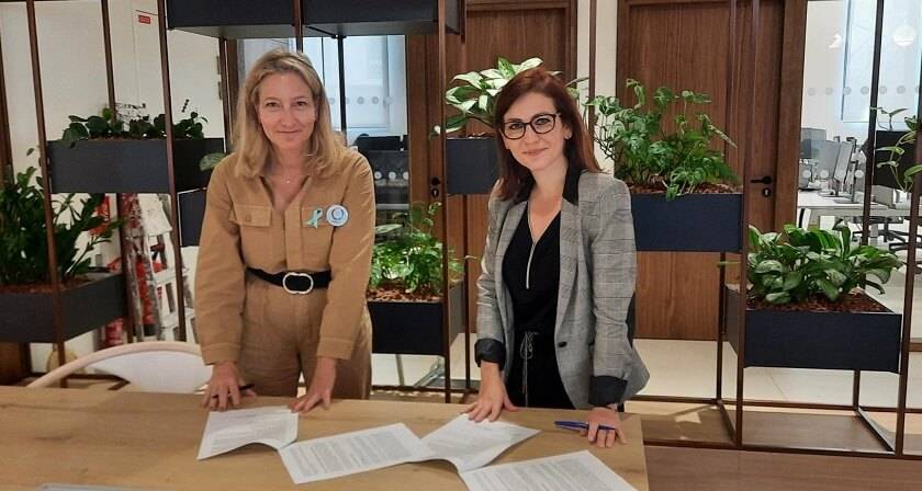 Coralie Marjollet, présidente d'IMAGYN et Elodie Levy, directrice prévention et promotion de la santé chez AESIO Mutuelle