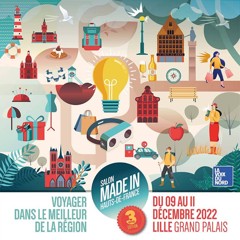 affiche colorée du salon made in hauts de France