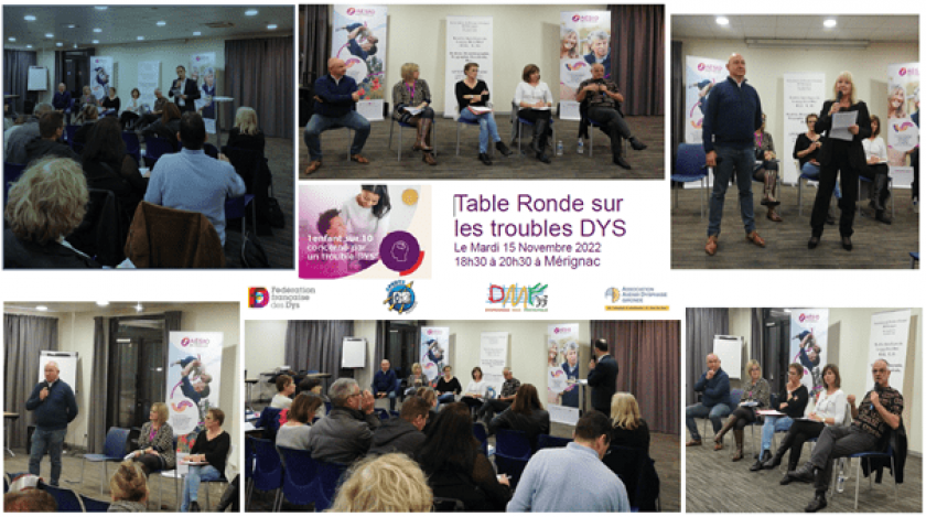 carte postale de la table ronde Dys