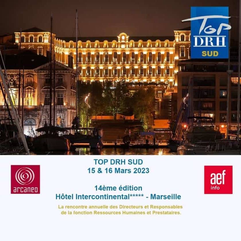 Affiche officielle de la 14eme édition du Top DRH à Marseille