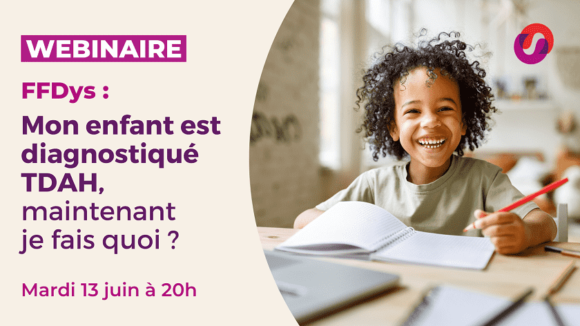 bannière officielle Aésio sur le webinaire des enfants diagnostiqués TDAH