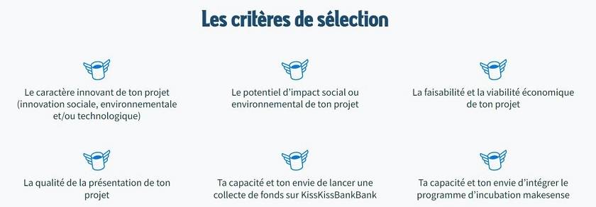 Critères de sélection Makesense