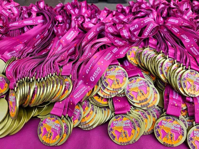 Médailles pour le marathon du beaujolais