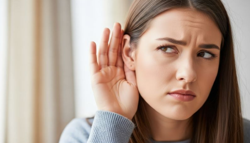 Une femme ayant une perte auditive