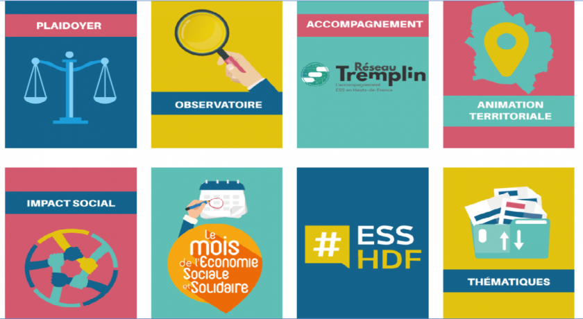 logos des activités de la CRESS Hauts de France